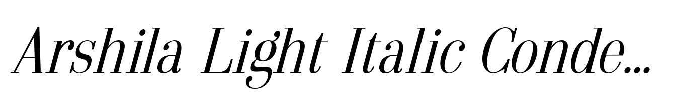 Arshila Light Italic Condensed